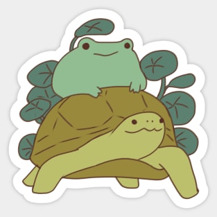 Cute turtle  and Frog Sticker